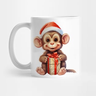 Baby Christmas Monkey With Gift Mug